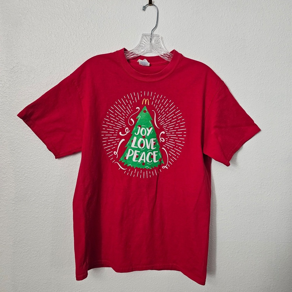 McDonalds Peace Love Joy‎ Christmas Tree Shirt Size Medium